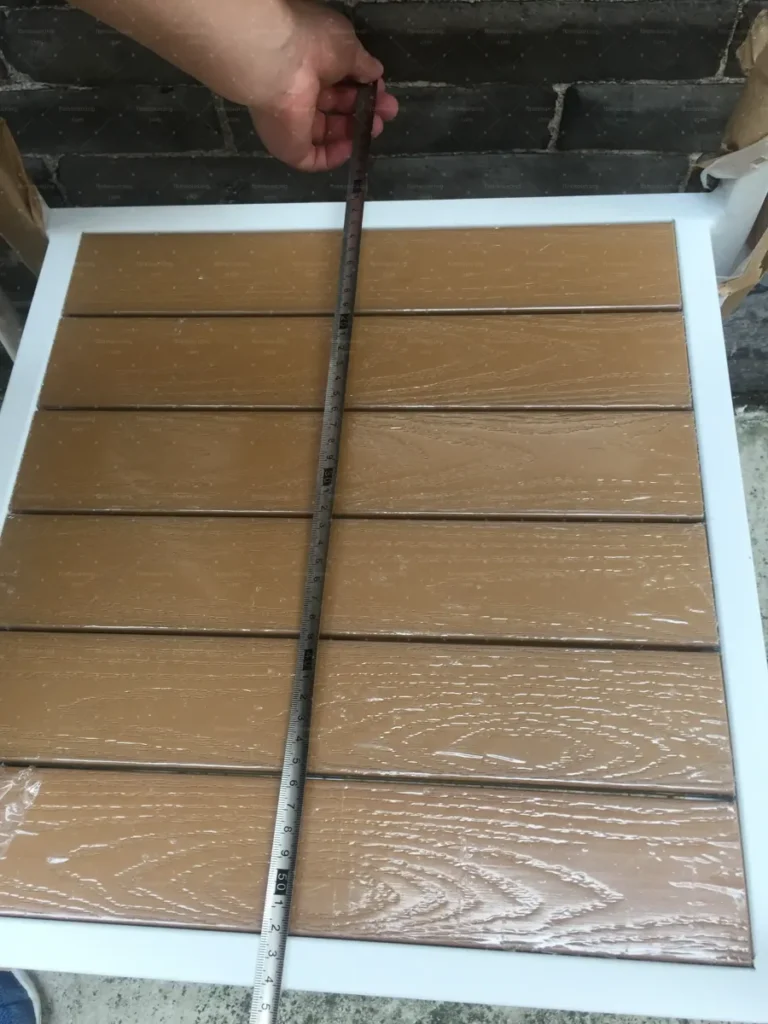Wpc table top slat alignment check — FBM Sourcing China furniture sourcing agent