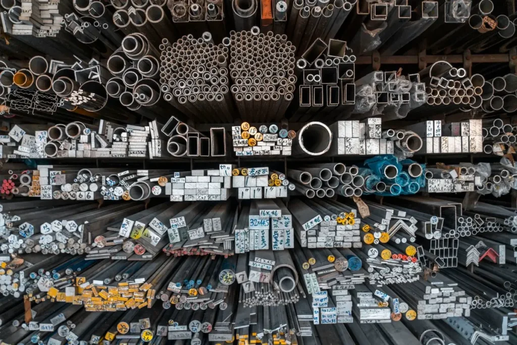 Aluminum profiles and extrusions in racks - aluminum profile sourcing from China