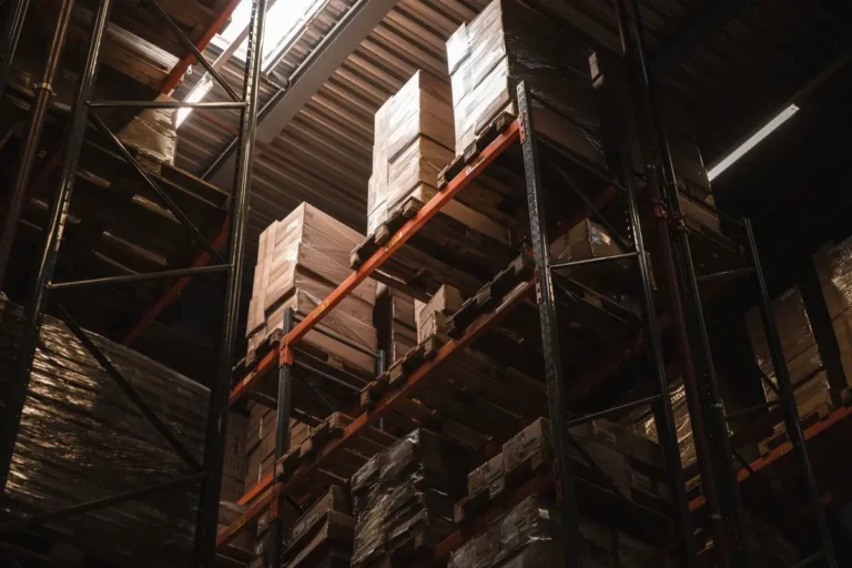 Warehouse cartons illustrating flat packed vs assembled FF&E on China project orders