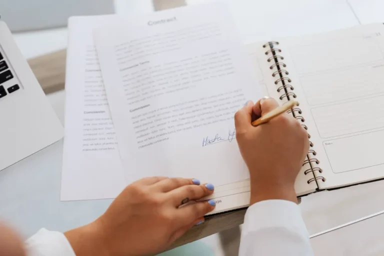 Buyer signing a letter of credit backed contract for a China factory project order
