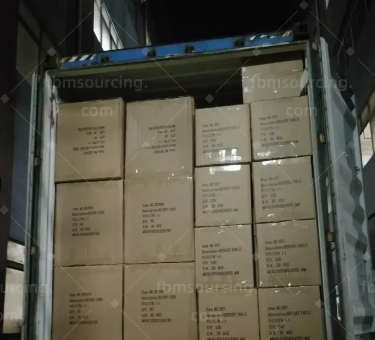 Custom chairs loaded for export after furniture quality inspection