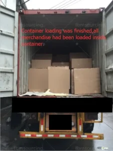 Container fully loaded with restaurant and bar furniture cartons for a South Africa project