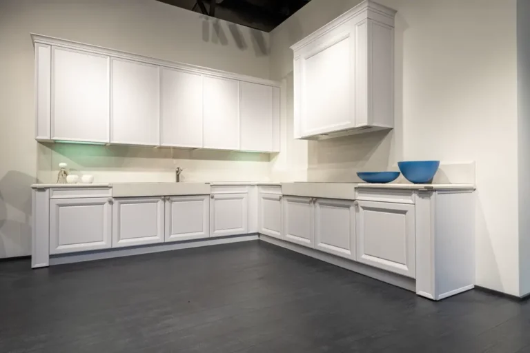 Kitchen cabinet run representing cabinets sourced from China for Middle East and GCC projects