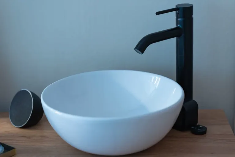 Basin mixer tap on a countertop basin - WELS rating on tapware and toilets from China for Australian projects