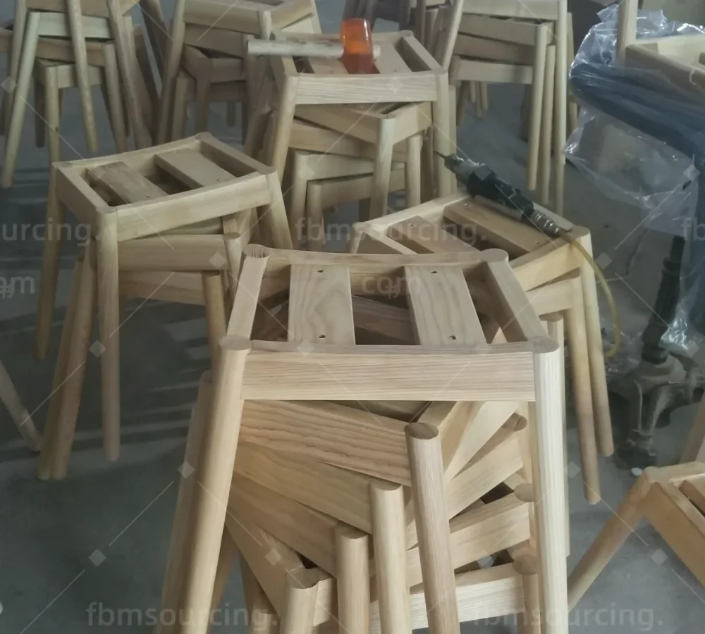 Custom chair dimension and workmanship inspection by FBM Sourcing