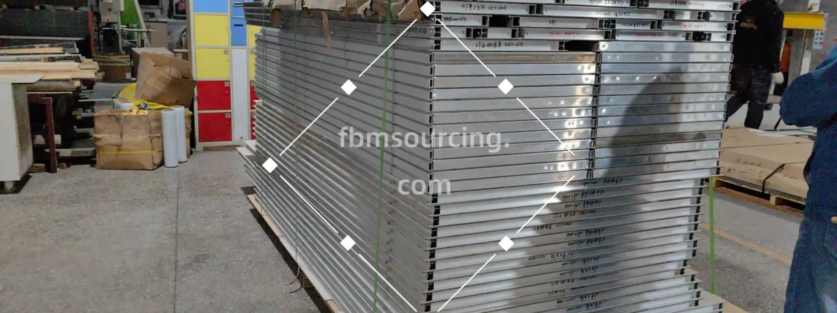 Office partition panels under factory quality inspection in China - office partitions sourcing for commercial fit-out projects