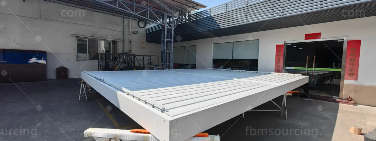 Luxury hotel outdoor awning sunshade QC inspection China factory