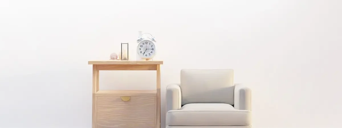Wooden side table beside armchair - side table sourcing from China